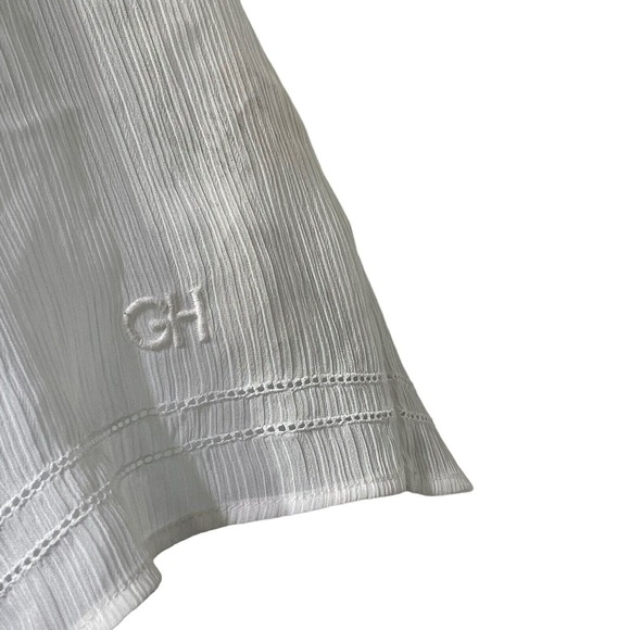 gilly hicks white sheer ruffle blouse Size XS - Picture 3 of 6